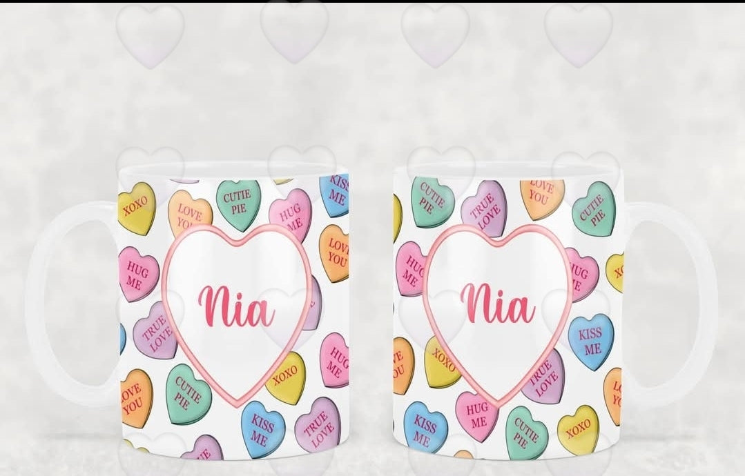Love heart picture mug