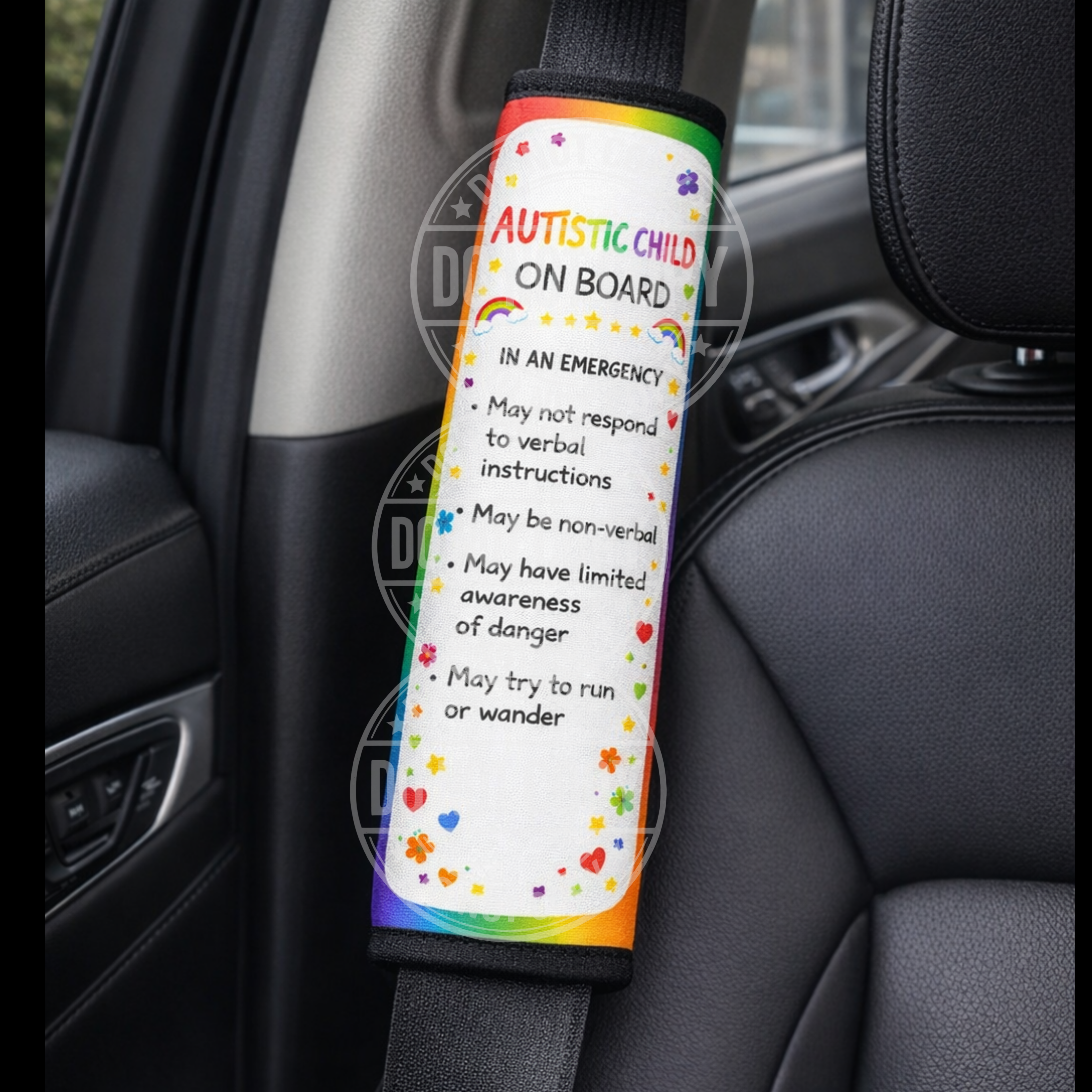 Autism seat belt cover