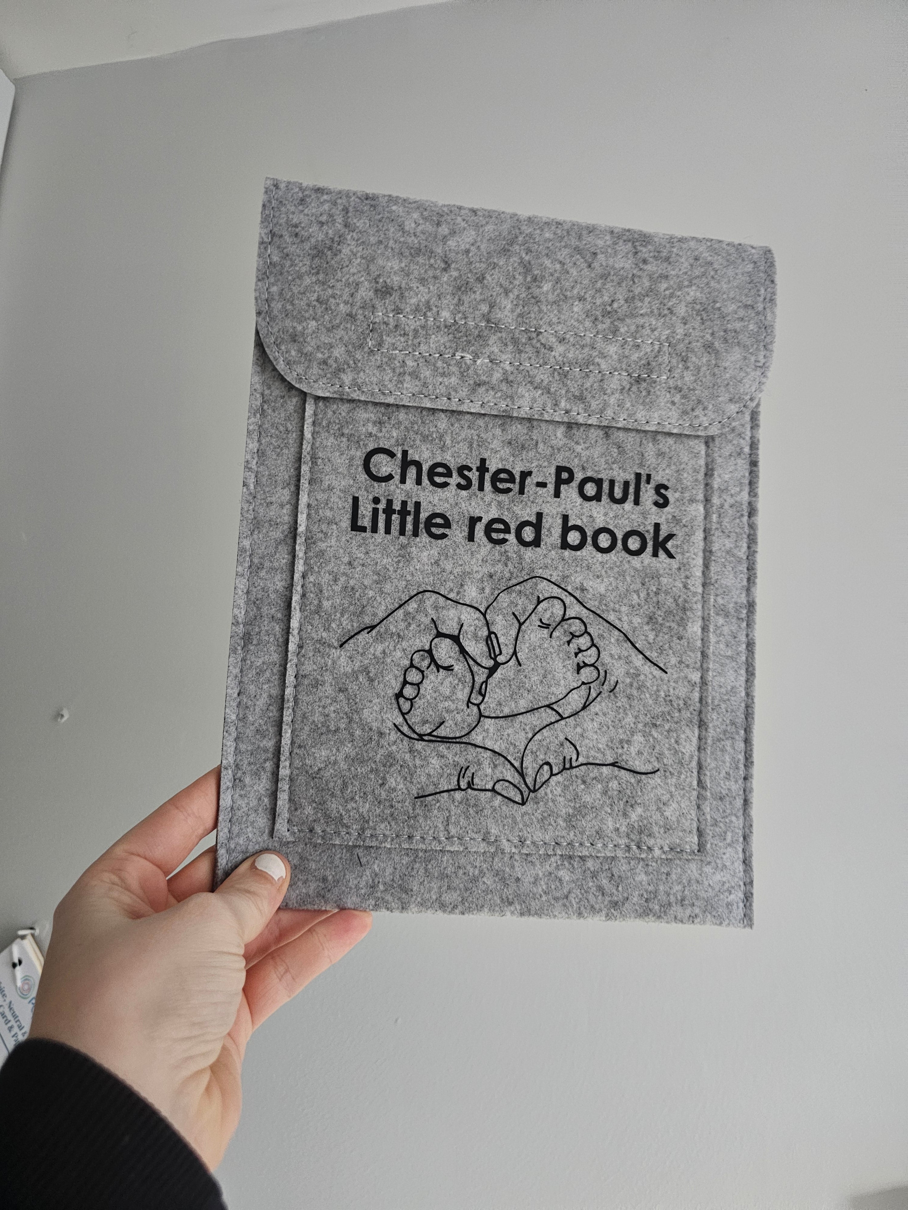 Personalised felt folder