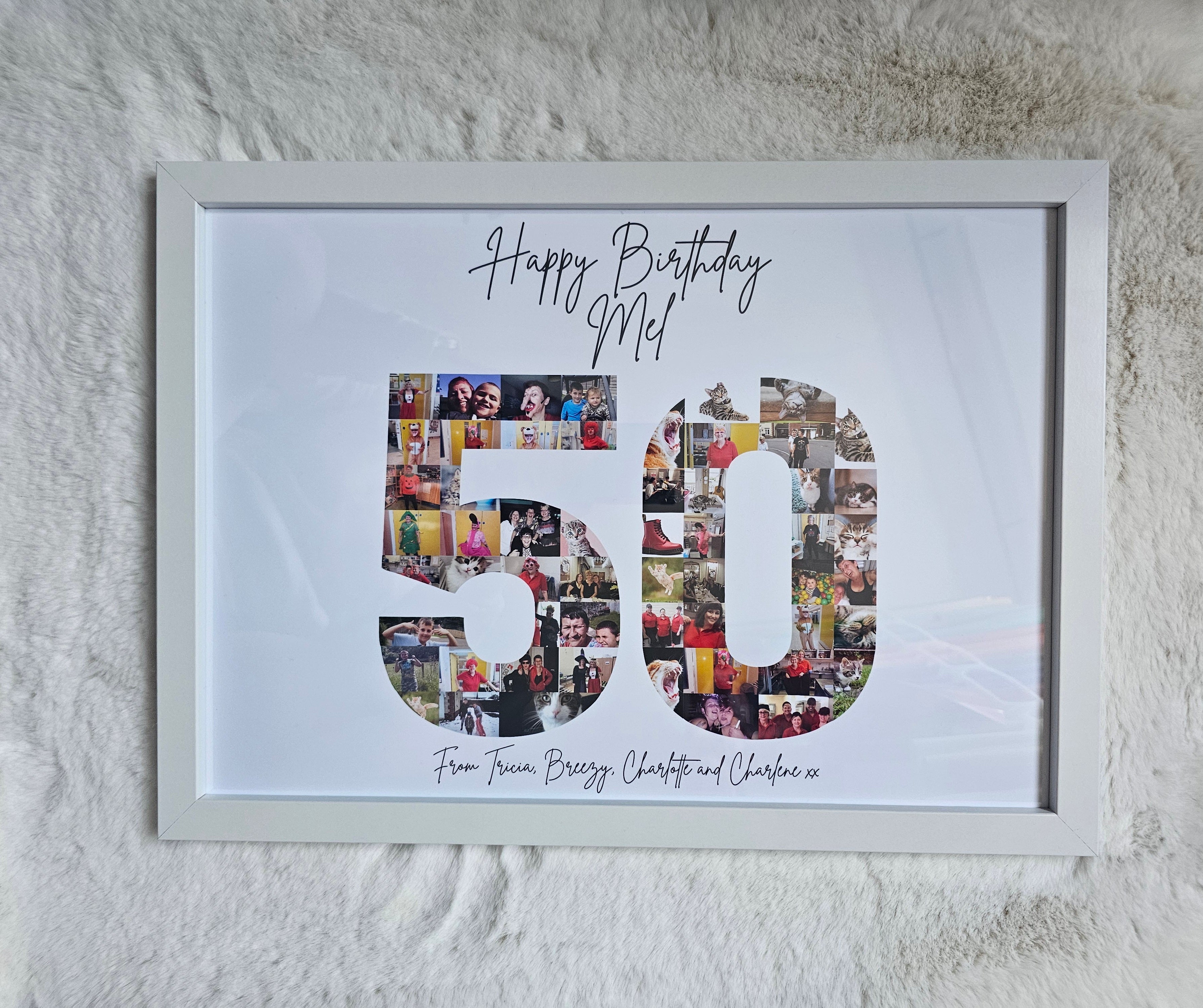 A4 Number picture collage print