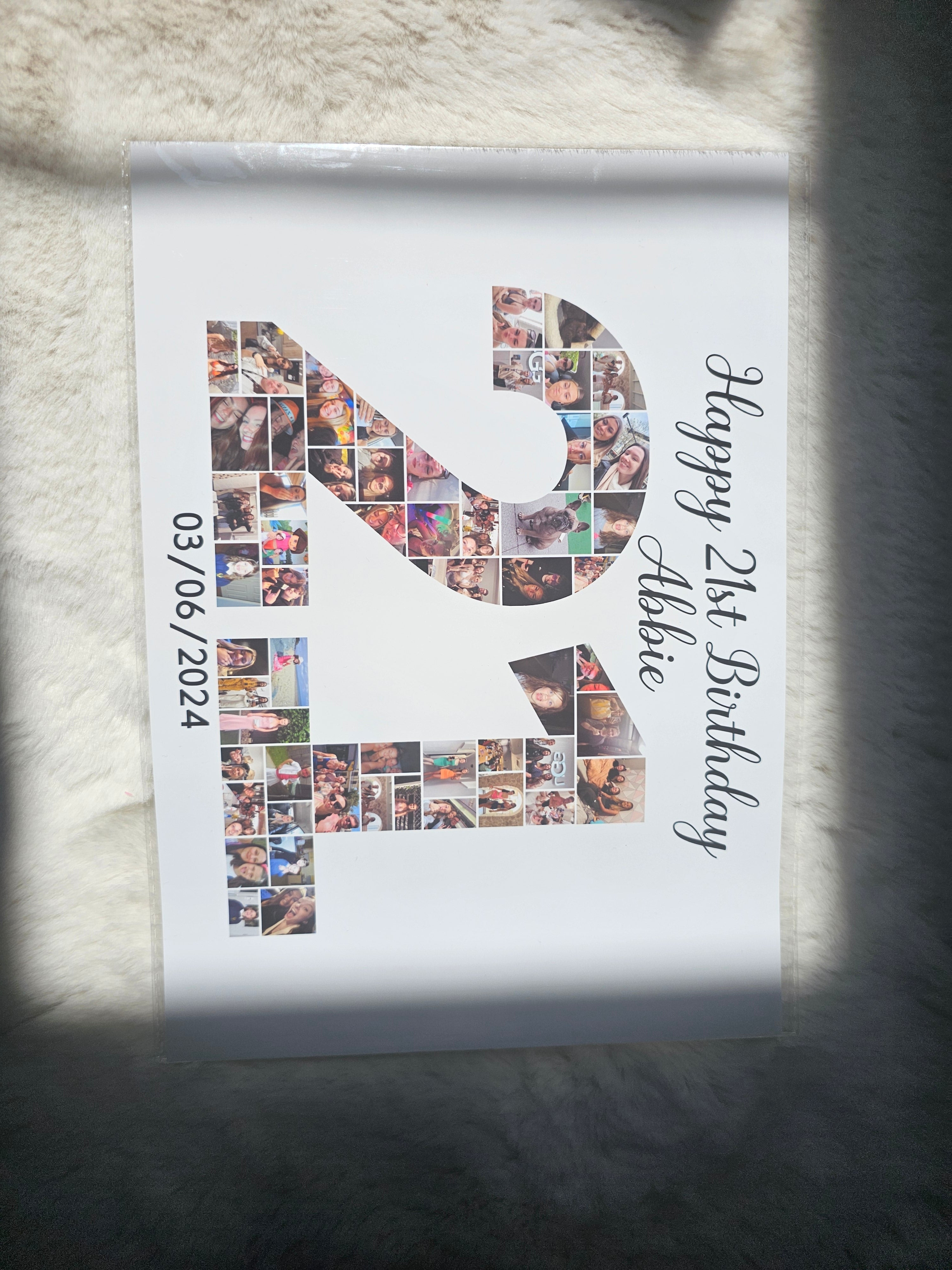 A4 Number picture collage print