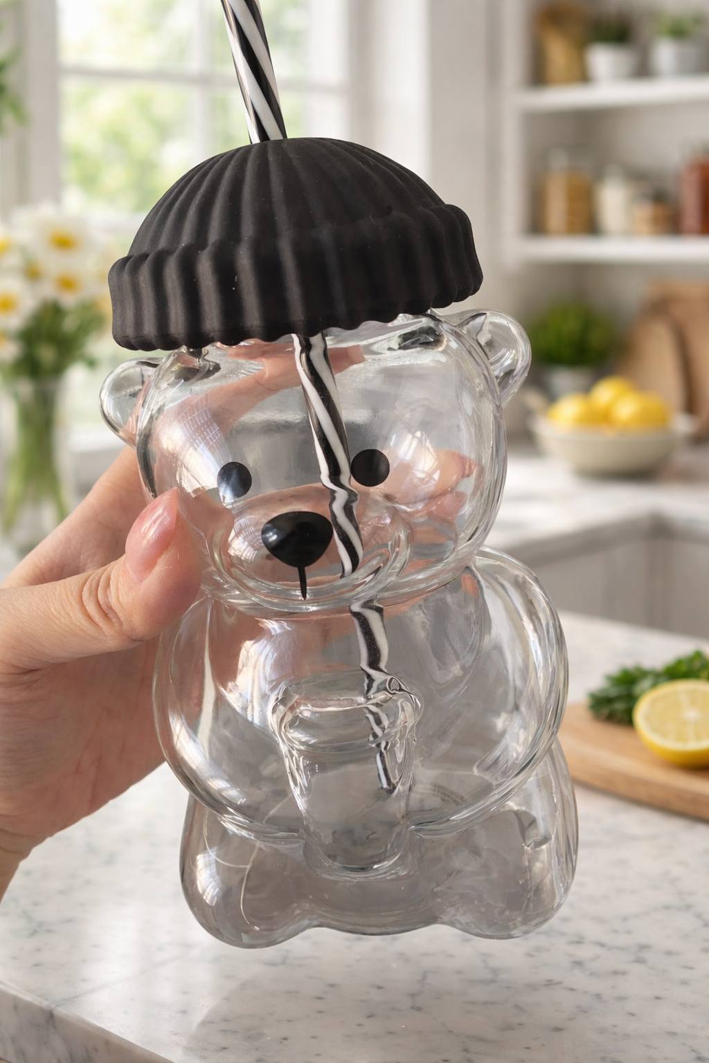 Glass Bear Tumbler