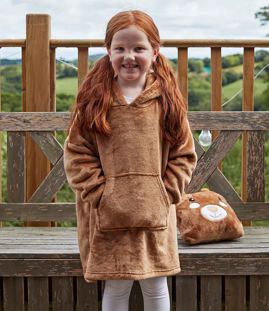 Kids cushion hooded blanket