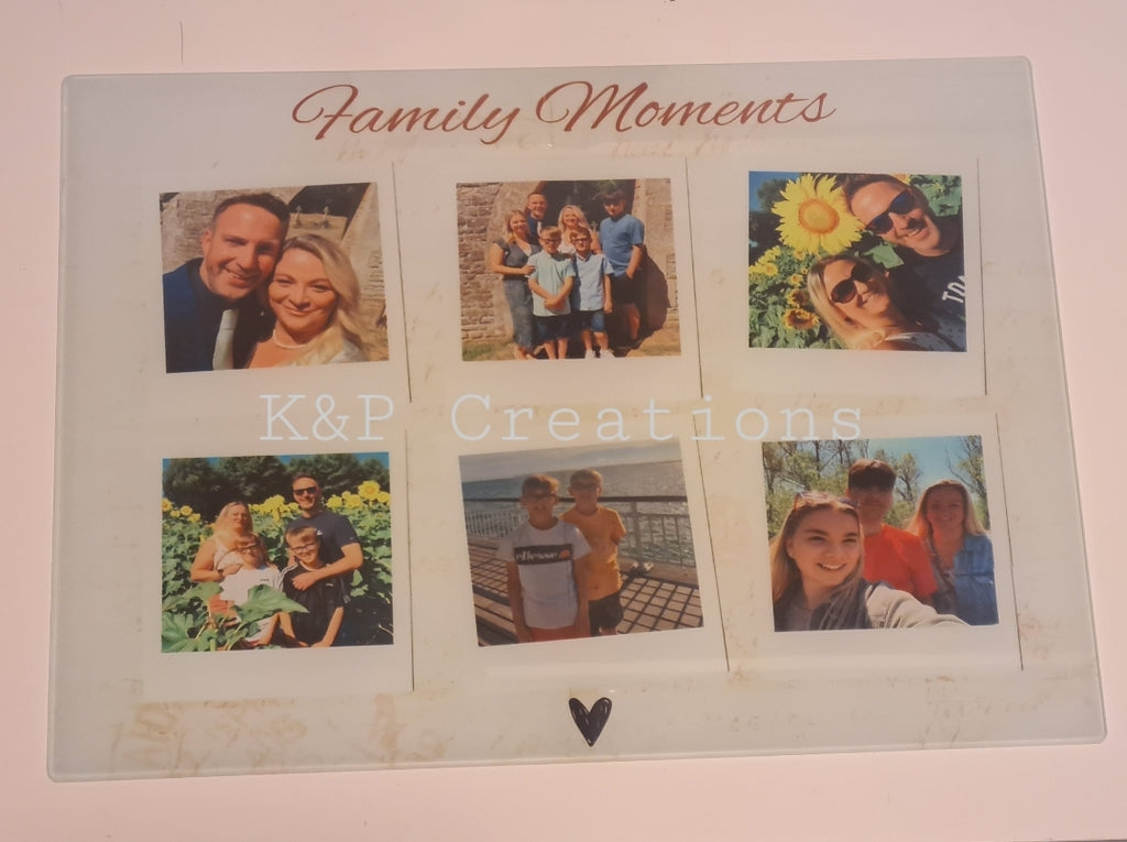 Personalised glass chopping board