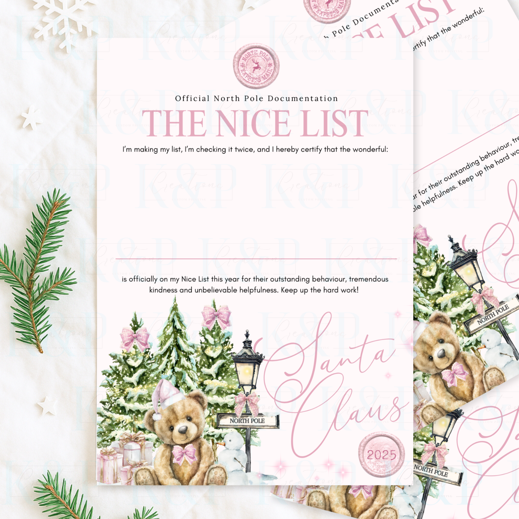 First christmas Certificate/Letter Bundle