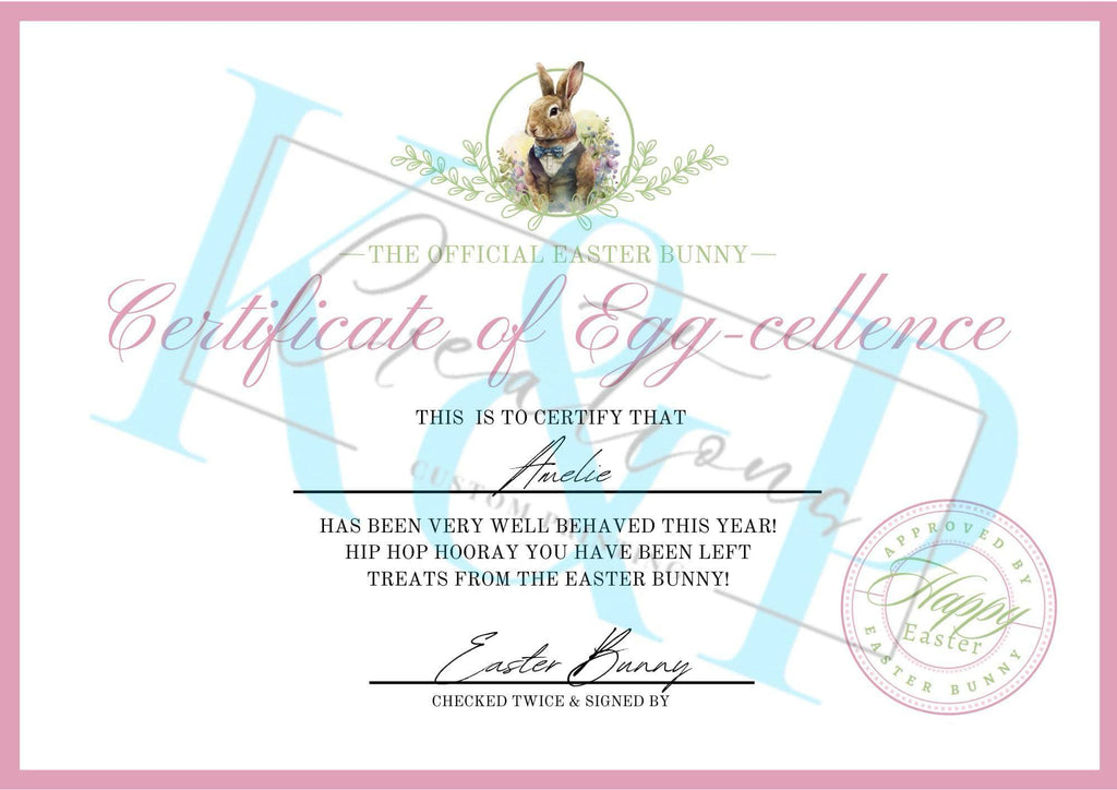 Easter Certificate