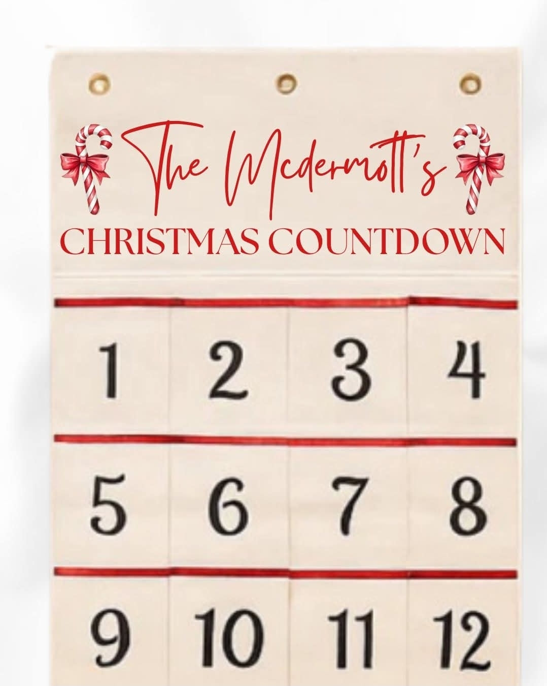 Canvas christmas countdown