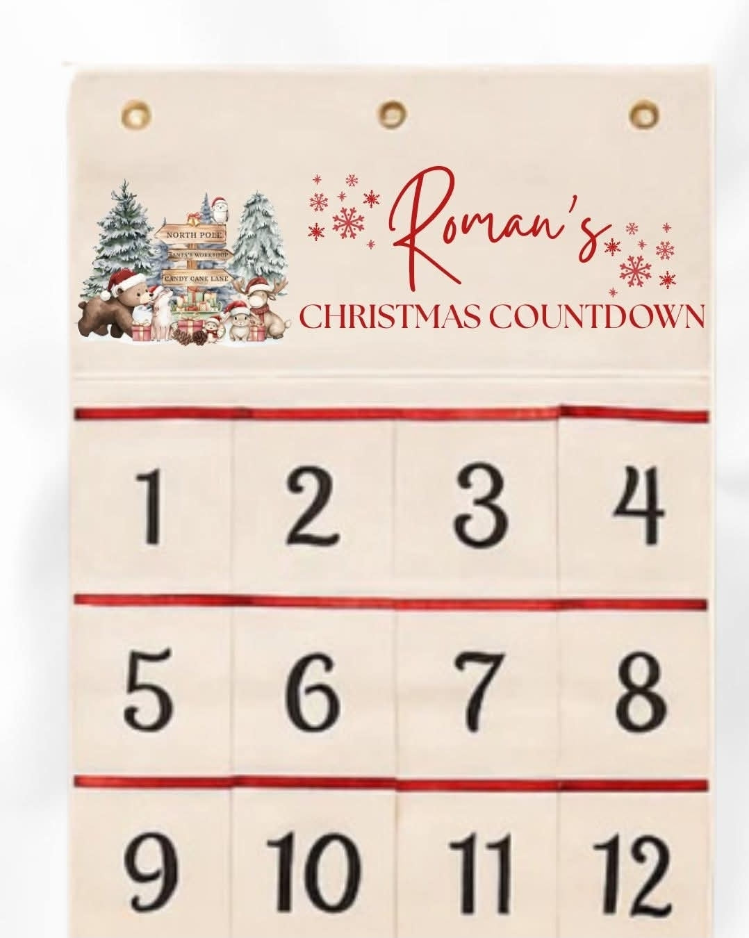 Canvas christmas countdown