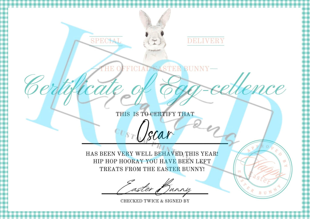 Easter Certificate